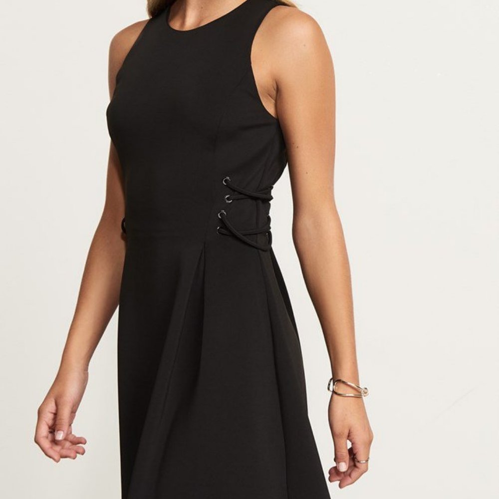 DYNAMITE Fit-And-Flare Lace Up Dress BNWT! Sz XS